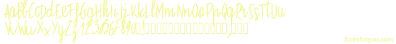 Pwstraight Font – Yellow Fonts on White Background