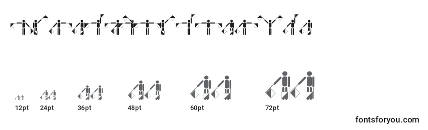 Tailles de police SemaphorePramuka