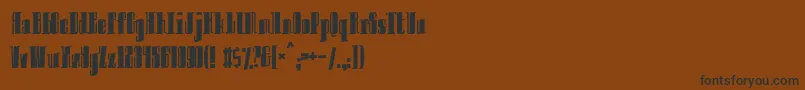 Innocent-Schriftart – Schwarze Schriften auf braunem Hintergrund