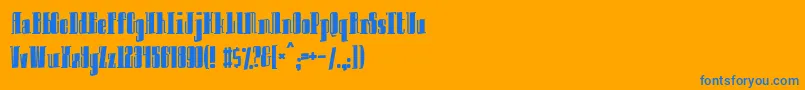 Innocent Font – Blue Fonts on Orange Background