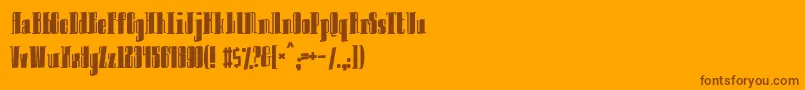 Innocent Font – Brown Fonts on Orange Background