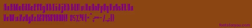 Innocent-Schriftart – Violette Schriften auf braunem Hintergrund