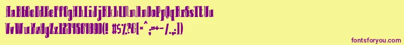 Innocent Font – Purple Fonts on Yellow Background