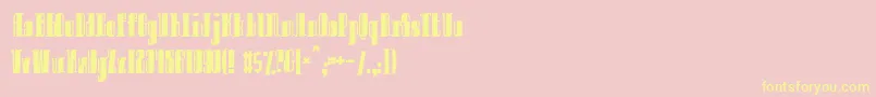 Innocent-Schriftart – Gelbe Schriften auf rosa Hintergrund