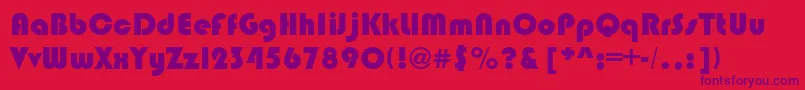 BrinleaRegular Font – Purple Fonts on Red Background