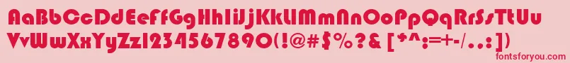 BrinleaRegular Font – Red Fonts on Pink Background