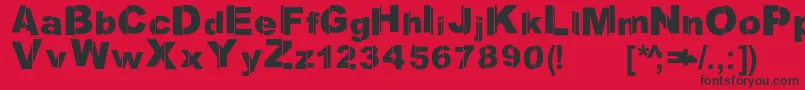 ArialRts Font – Black Fonts on Red Background