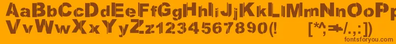 ArialRts Font – Brown Fonts on Orange Background