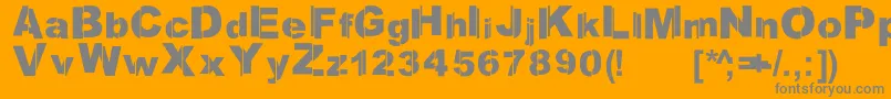 ArialRts Font – Gray Fonts on Orange Background