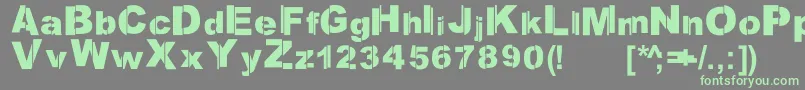 ArialRts Font – Green Fonts on Gray Background