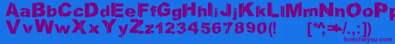 ArialRts Font – Purple Fonts on Blue Background