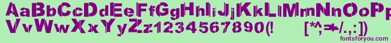 ArialRts Font – Purple Fonts on Green Background