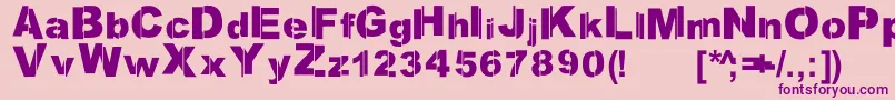ArialRts Font – Purple Fonts on Pink Background