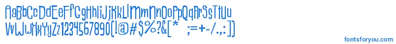 フォントBorlogs – 白い背景に青い文字