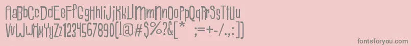 フォントBorlogs – ピンクの背景に灰色の文字