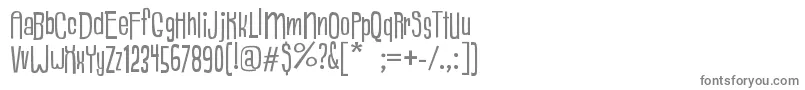 Borlogs-fontti – harmaat kirjasimet valkoisella taustalla