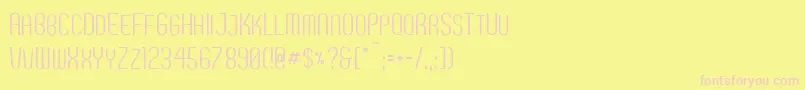 Breve2-fontti – vaaleanpunaiset fontit keltaisella taustalla