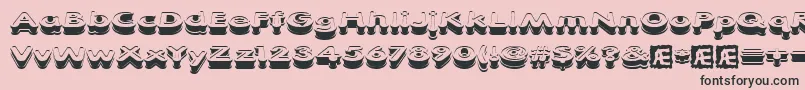 Xtrusion Font – Black Fonts on Pink Background