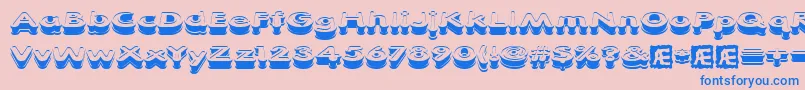 Xtrusion Font – Blue Fonts on Pink Background