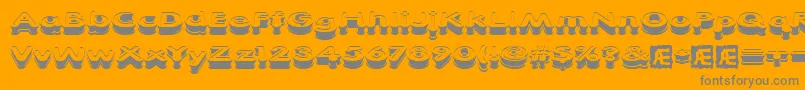 Xtrusion Font – Gray Fonts on Orange Background