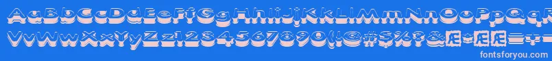 Xtrusion Font – Pink Fonts on Blue Background