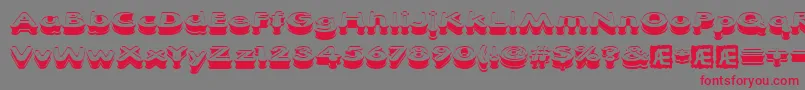 Xtrusion Font – Red Fonts on Gray Background