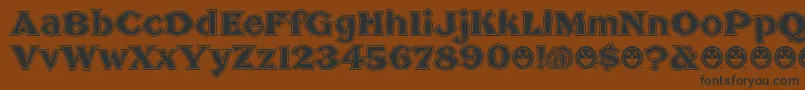 BrokenPosterTour Font – Black Fonts on Brown Background