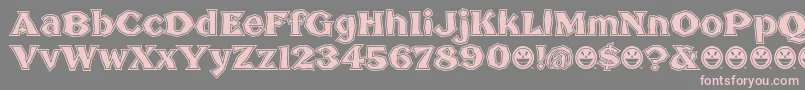 BrokenPosterTour Font – Pink Fonts on Gray Background