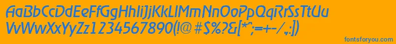 RagtimeRegularita Font – Blue Fonts on Orange Background
