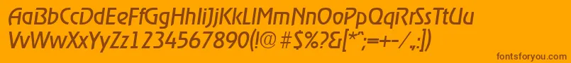 RagtimeRegularita Font – Brown Fonts on Orange Background