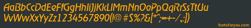 フォントRagtimeRegularita – 黒い背景にオレンジの文字