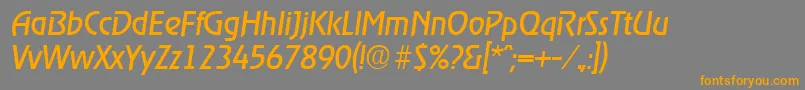 RagtimeRegularita Font – Orange Fonts on Gray Background