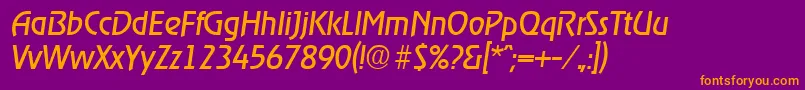 RagtimeRegularita Font – Orange Fonts on Purple Background