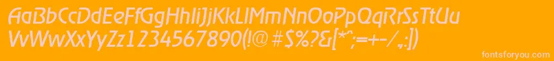 RagtimeRegularita Font – Pink Fonts on Orange Background