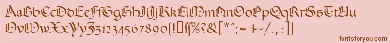 Ophelia Font – Brown Fonts on Pink Background