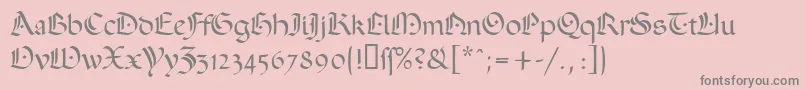 Ophelia Font – Gray Fonts on Pink Background