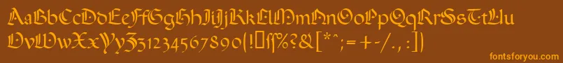 Ophelia Font – Orange Fonts on Brown Background