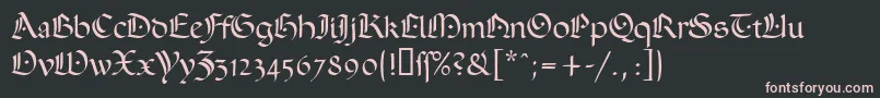 Ophelia Font – Pink Fonts on Black Background