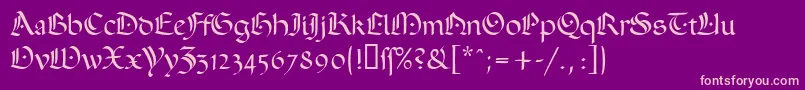 Ophelia Font – Pink Fonts on Purple Background