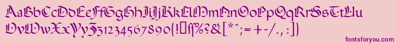 Ophelia Font – Purple Fonts on Pink Background
