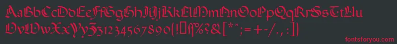 Ophelia Font – Red Fonts on Black Background