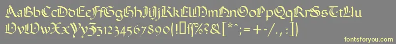 Ophelia Font – Yellow Fonts on Gray Background