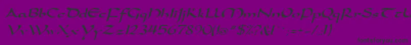 SamovarSsiItalic Font – Black Fonts on Purple Background