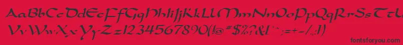 SamovarSsiItalic Font – Black Fonts on Red Background