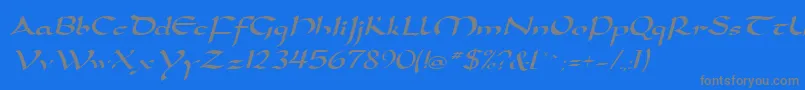 SamovarSsiItalic Font – Gray Fonts on Blue Background