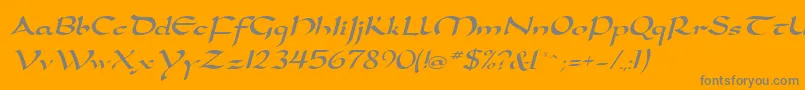 SamovarSsiItalic Font – Gray Fonts on Orange Background