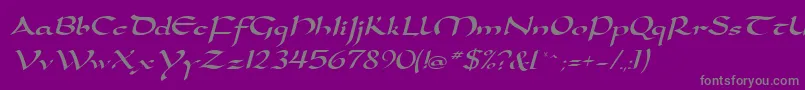 SamovarSsiItalic Font – Gray Fonts on Purple Background