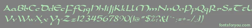 SamovarSsiItalic Font – Green Fonts on Gray Background