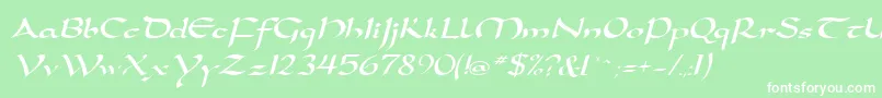 SamovarSsiItalic Font – White Fonts on Green Background