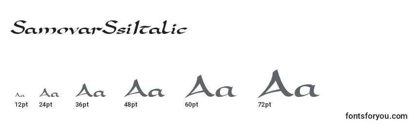 Размеры шрифта SamovarSsiItalic